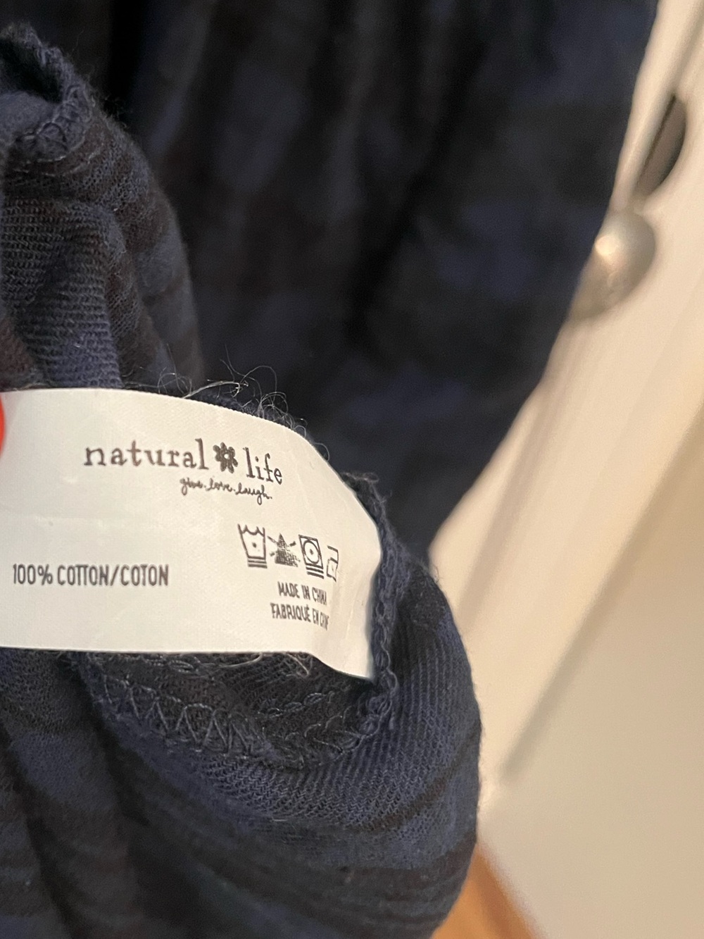 Natural Life Navy Plaid Tiered Maxi Dress – Size Large - Picture 9 of 9